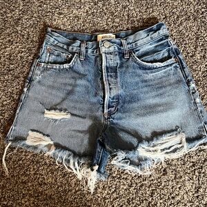 AGOLDE Women's Blue Denim Shorts